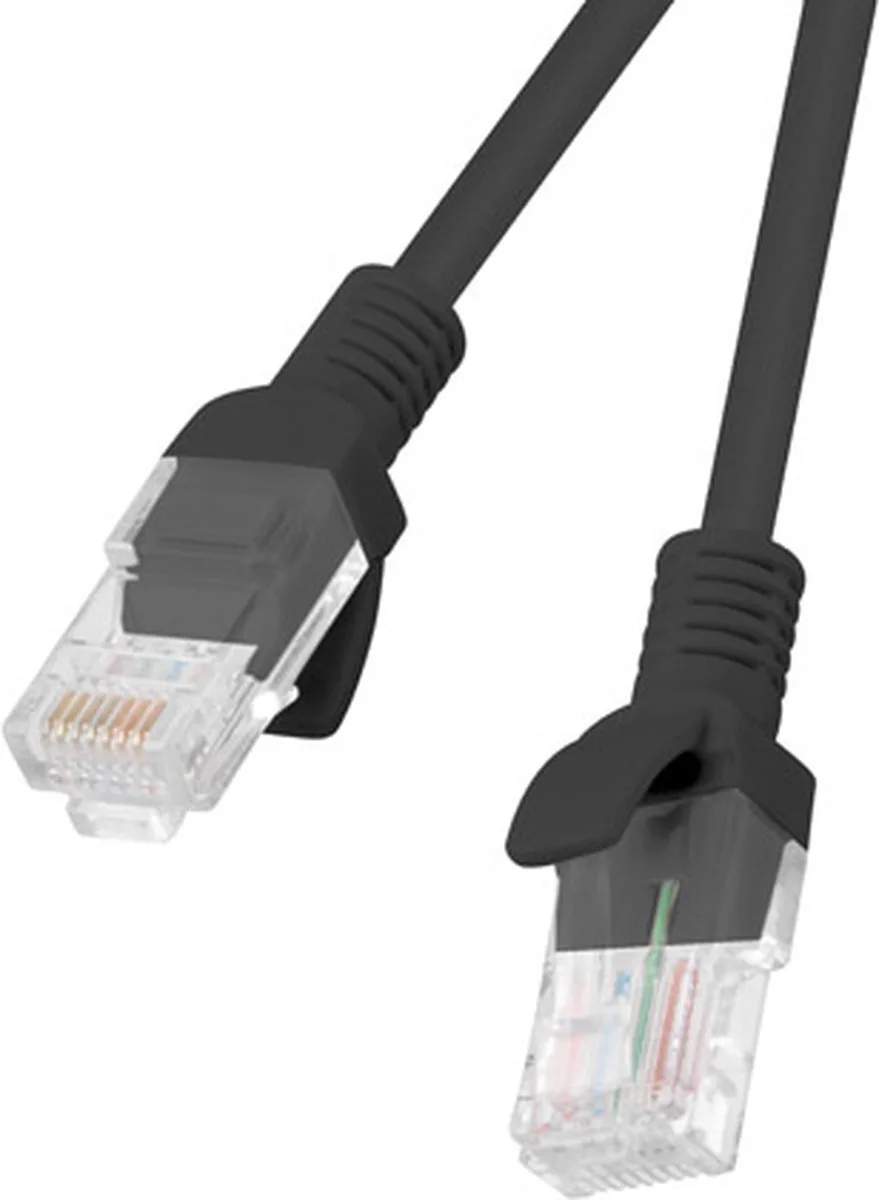 PATCHKABEL CAT.5E UTP 0,5M FLUKE van Lanberg in Zwart – productfoto