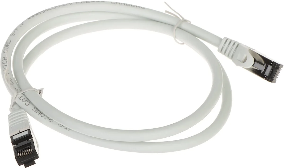 Patchkabel - RJ45 - S/FTP - 1.0m van Lanberg in Grijs – productfoto