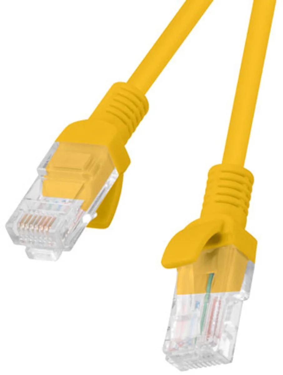 PCU5‑10CC‑1500‑O – Netwerkkabel Cat5e UTP 15 m (U/UTP, Fluke Passed) von Lanberg in Orange – Produktfoto