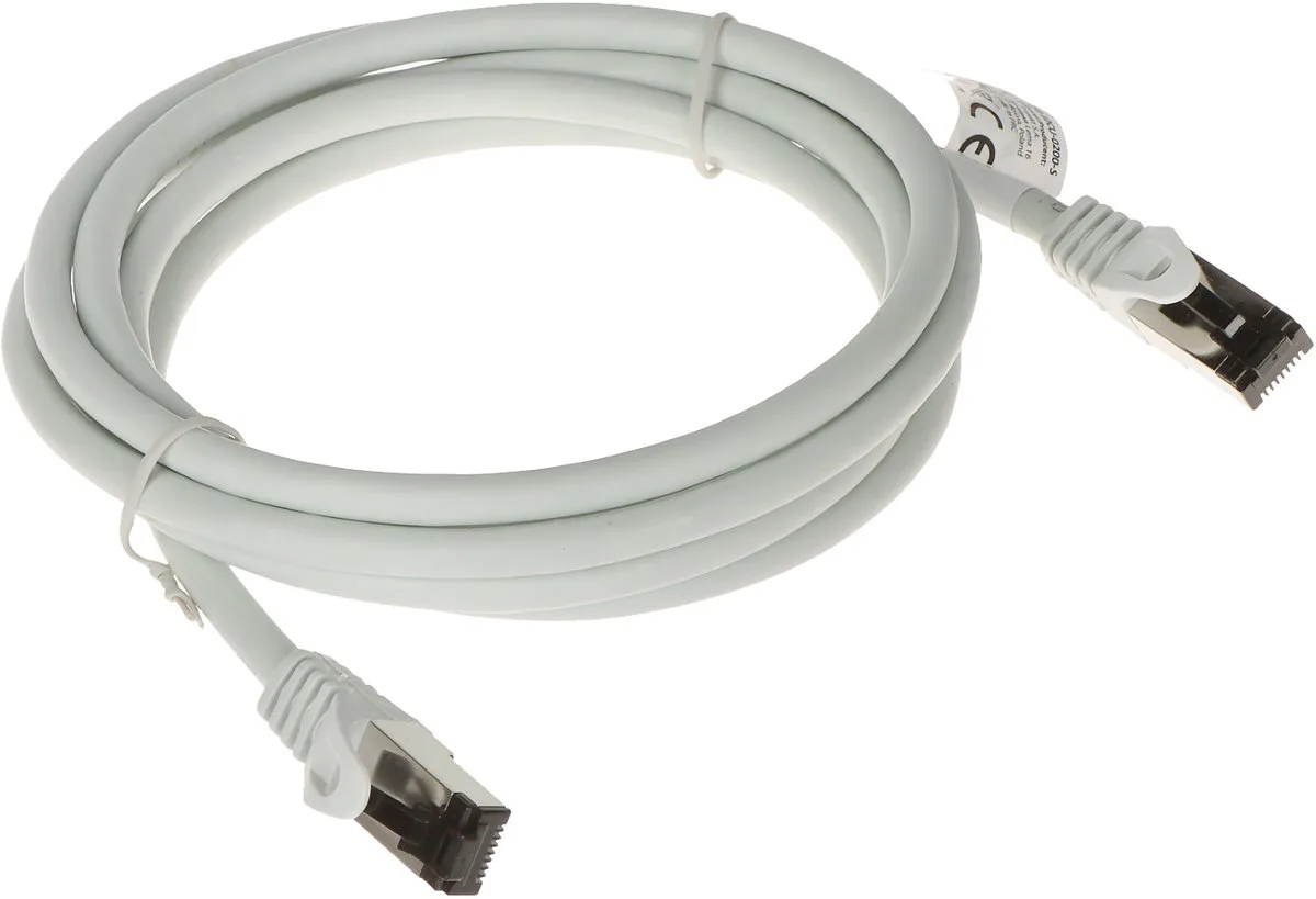 Serie - Grijze Patchkabel - 2m - RJ45 S/FTP - Category 8.1 de Lanberg en Gris – photo produit