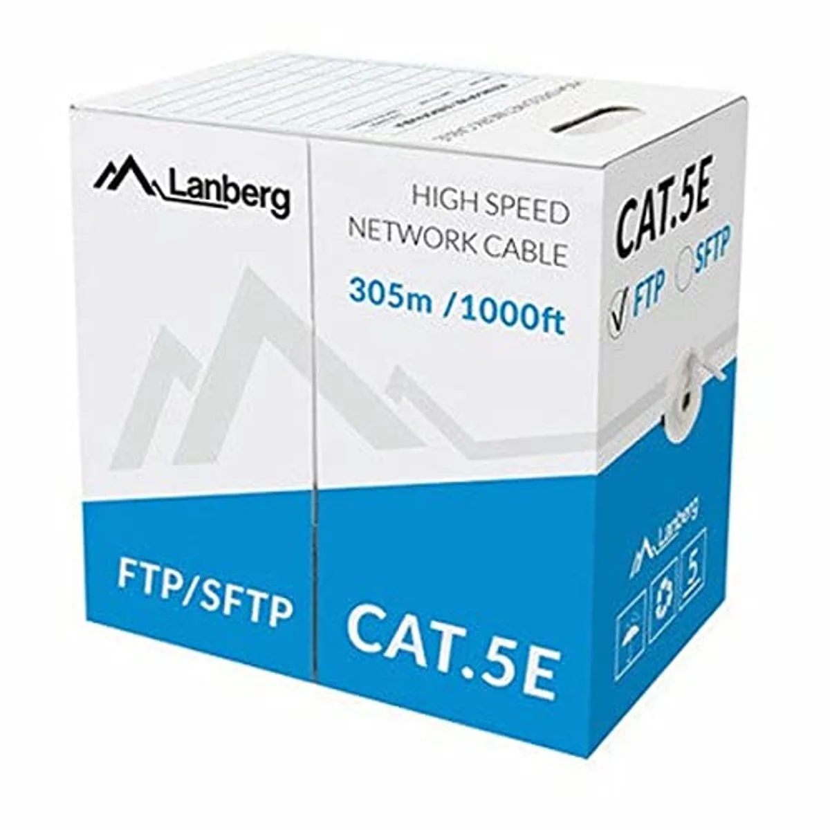 Sftp-Patchkabel Voor Lan-Netwerk Cat 5E 305M Koper Cpr Fluke by Lanberg in Transparent – product photo