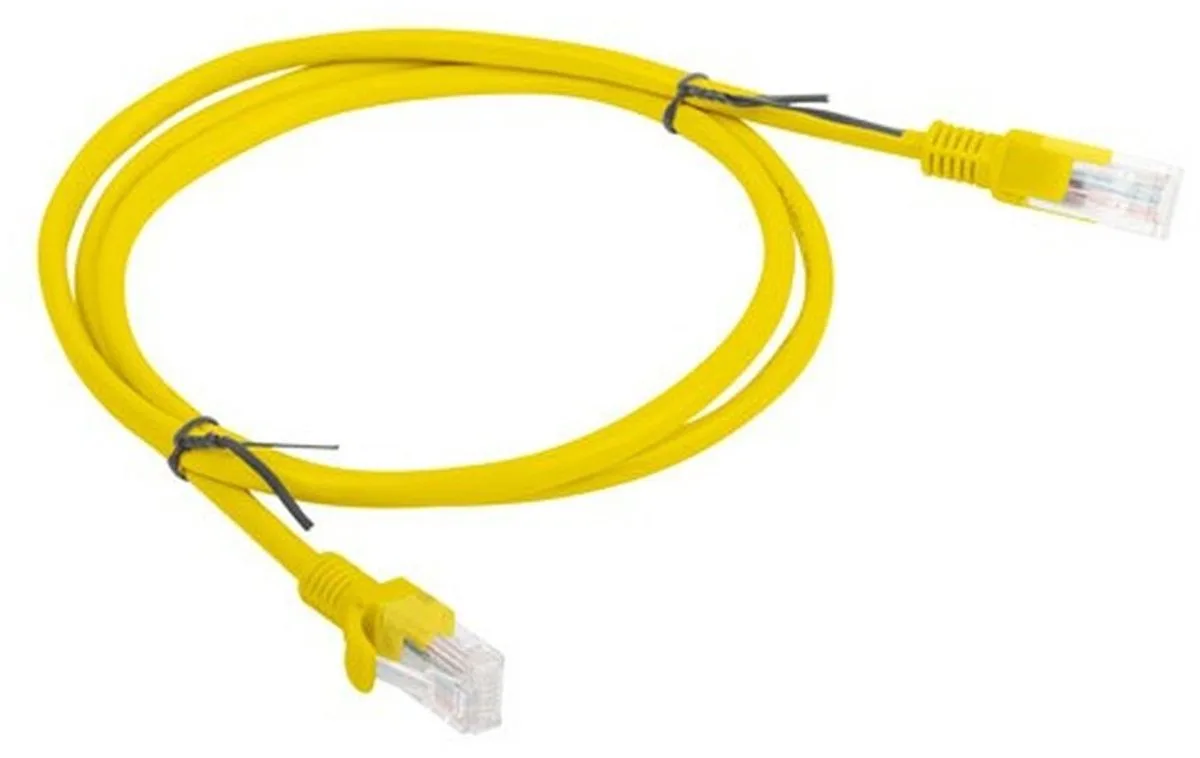 Stevige UTP-netwerkkabel categorie 5e Lanberg PCU5-20CC-0100-Y 1 m de Lanberg en Jaune – photo produit