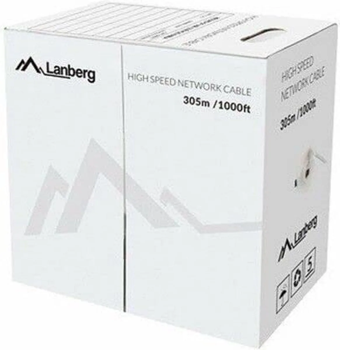 UTP Category 6 Rigid Network Cable Lanberg LCU6-12CU-0305-S Grey 305 m van Lanberg in Grijs – productfoto
