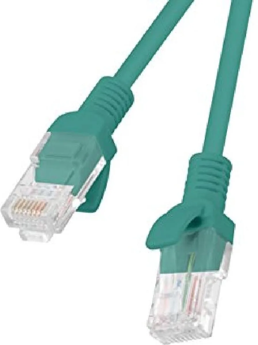 Utp-Patchkabel 5 Meter Groen Voor Lan-Netwerk 1000 Mbit Cat.5E van Lanberg in Transparant – productfoto