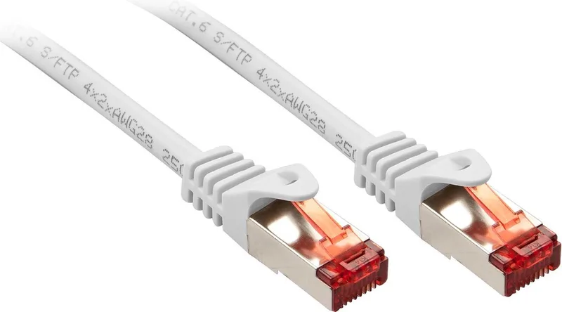 Cat.6 S/FTP 1.5m netwerkkabel 1,5 m Cat6 S/FTP (S-STP) från Lindy i Vit – produktbild