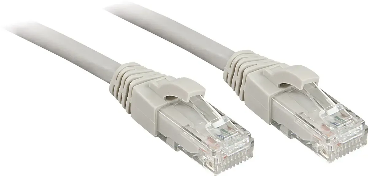 LINDY 45407 RJ45 Netwerkkabel, patchkabel CAT 6 U/UTP 10.00 m Snagless 1 stuk(s) van Lindy in Grijs – productfoto