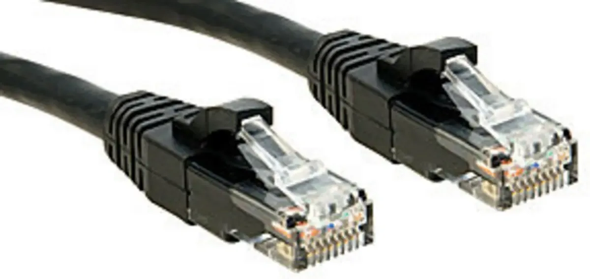 LINDY 45434 RJ45 Netwerkkabel, patchkabel CAT 6 U/UTP 3.00 m Snagless 1 stuk(s) van Lindy in Zwart – productfoto
