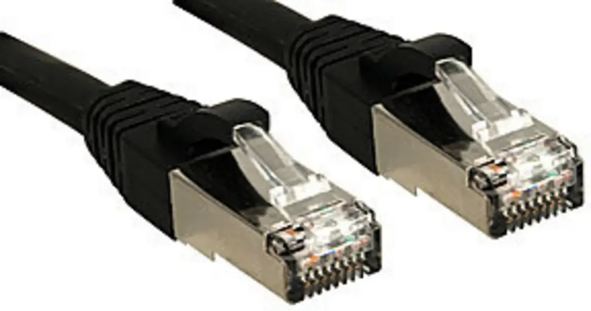 LINDY 45603 RJ45 Netwerkkabel, patchkabel CAT 6 S/FTP 2.00 m Snagless 1 stuk(s) van Lindy in Zwart – productfoto