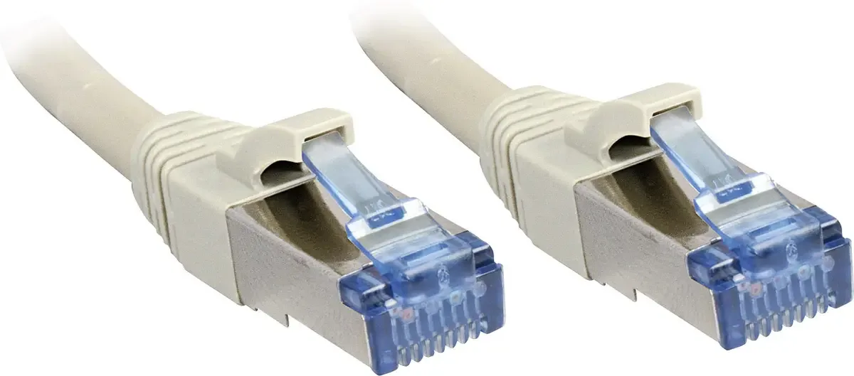 LINDY 47131 RJ45 Netwerkkabel, patchkabel CAT 6A S/FTP 0.50 m Snagless 1 stuk(s) van Lindy in Grijs – productfoto