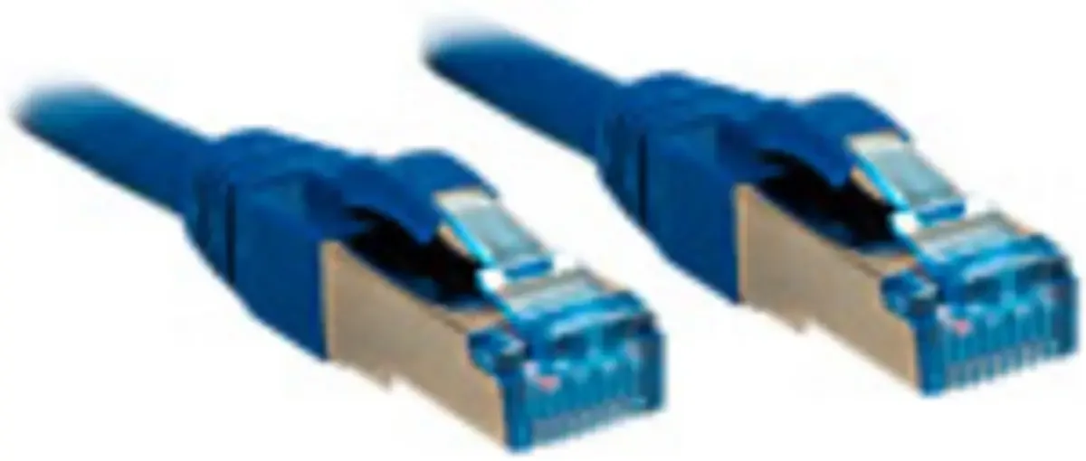 LINDY 47146 RJ45 Netwerkkabel, patchkabel CAT 6A S/FTP 0.50 m Afgeschermd 1 stuk(s) van Lindy in Blauw – productfoto