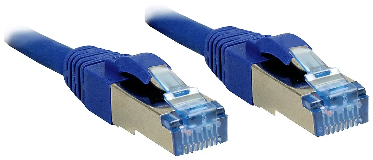 LINDY 47149 RJ45 Netwerkkabel, patchkabel CAT 6A S/FTP 2.00 m Afgeschermd 1 stuk(s) van Lindy in Blauw – productfoto