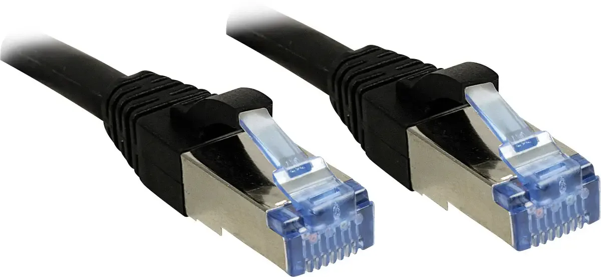 LINDY 47178 RJ45 Netwerkkabel, patchkabel CAT 6A S/FTP 1.50 m Snagless 1 stuk(s) fra Lindy i Sort – produktbillede