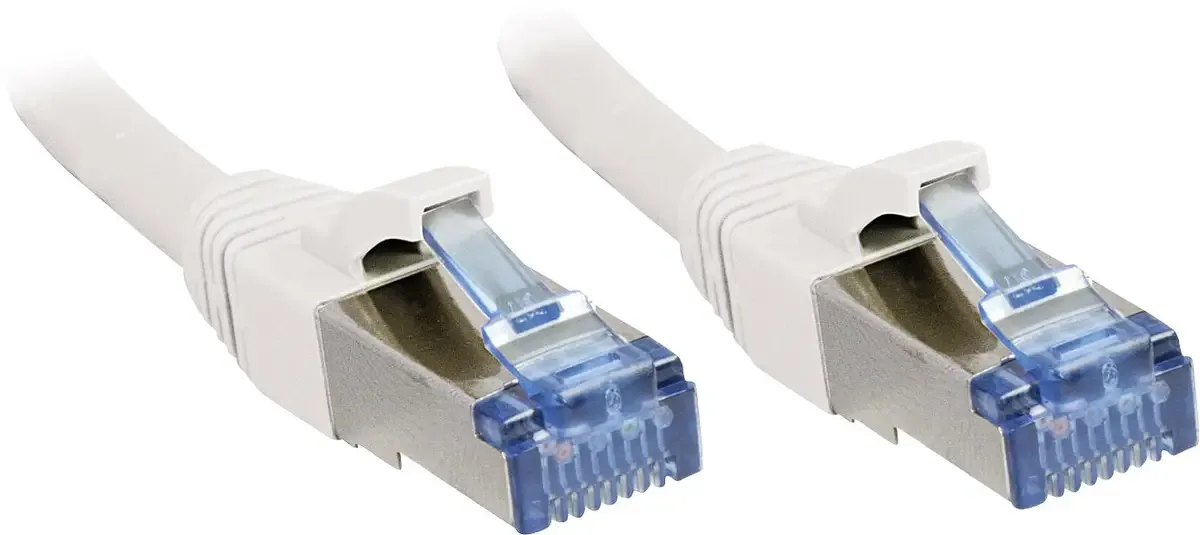 LINDY 47193 RJ45 Netwerkkabel, patchkabel CAT 6A S/FTP 1.50 m Snagless 1 stuk(s) van Lindy in Wit – productfoto