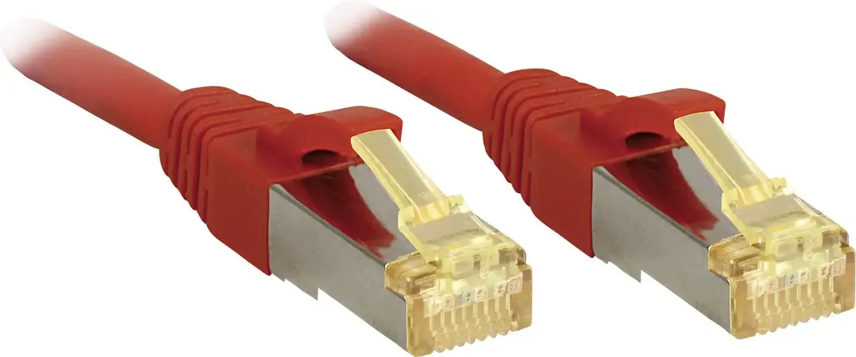 LINDY 47295 RJ45 Netwerkkabel, patchkabel CAT 6a (losse kabel CAT 7) S/FTP 3.00 m Snagless 1 stuk(s) fra Lindy i Rød – produktbillede