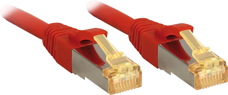 LINDY 47298 RJ45 Netwerkkabel, patchkabel CAT 6a (losse kabel CAT 7) S/FTP 10.00 m Snagless 1 stuk(s) från Lindy i Röd – produktbild