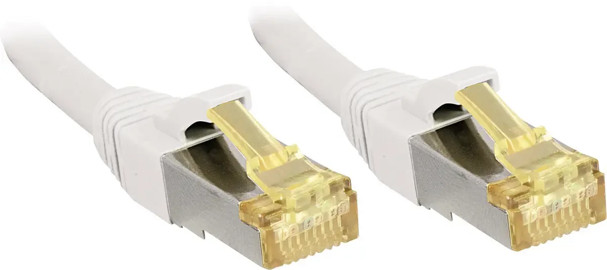 LINDY 47321 RJ45 Netwerkkabel, patchkabel CAT 6a (losse kabel CAT 7) S/FTP 0.50 m Snagless 1 stuk(s) fra Lindy i Hvid – produktbillede