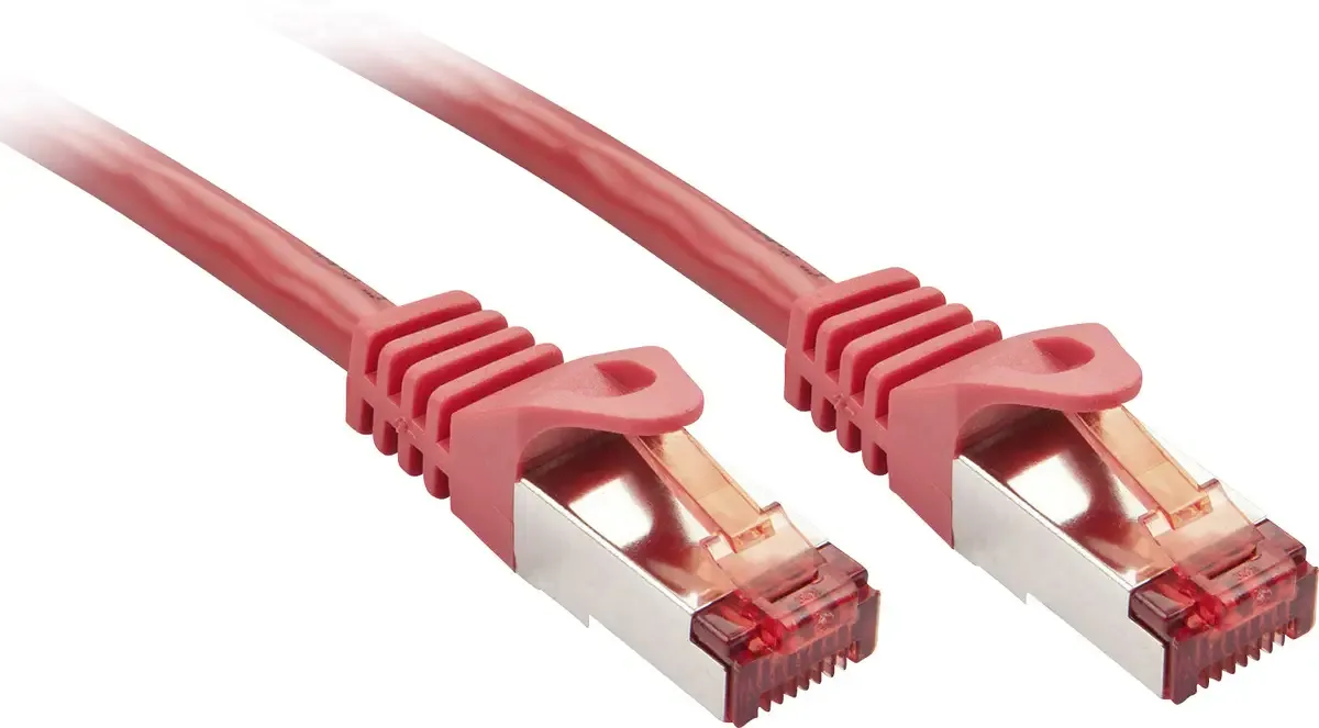 LINDY 47365 RJ45 Netwerkkabel, patchkabel CAT 6 S/FTP 3.00 m Afgeschermd 1 stuk(s) fra Lindy i Rød – produktbillede
