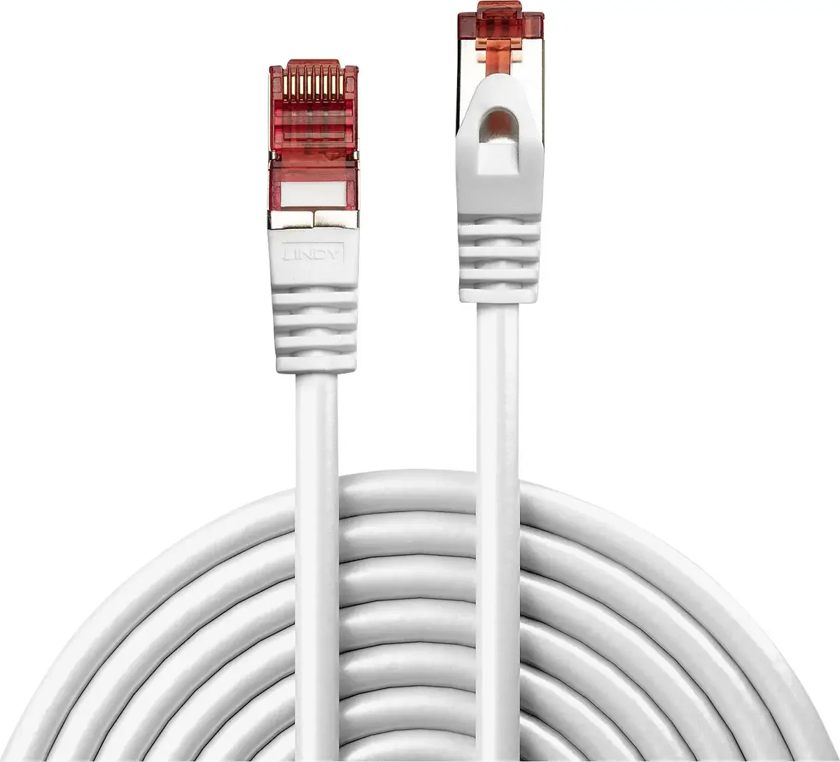 LINDY 47385 RJ45 Netwerkkabel, patchkabel CAT 6 S/FTP 3.00 m 1 stuk(s) fra Lindy i Hvid – produktbillede