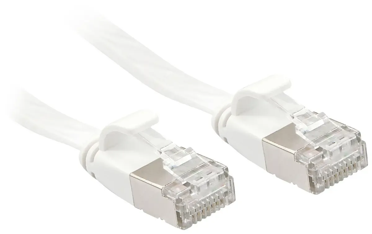 LINDY 47545 RJ45 Câble réseau, câble patch CAT 6a U/FTP 10.00 m blanc plat 1 pc(s) de Lindy en Blanc – photo produit