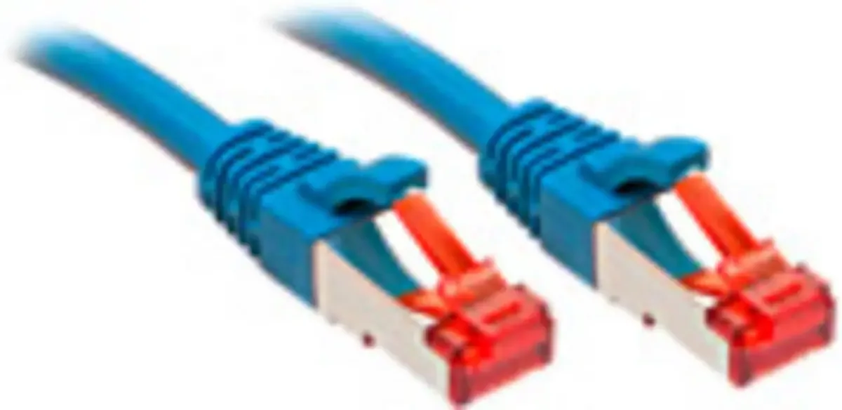 LINDY 47720 RJ45 Netwerkkabel, patchkabel CAT 6 S/FTP 3.00 m Afgeschermd 1 stuk(s) van Lindy in Blauw – productfoto