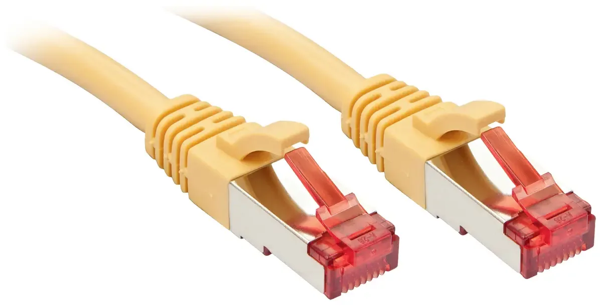 LINDY 47761 RJ45 Netwerkkabel, patchkabel CAT 6 S/FTP 0.50 m Afgeschermd 1 stuk(s) från Lindy i Gul – produktbild