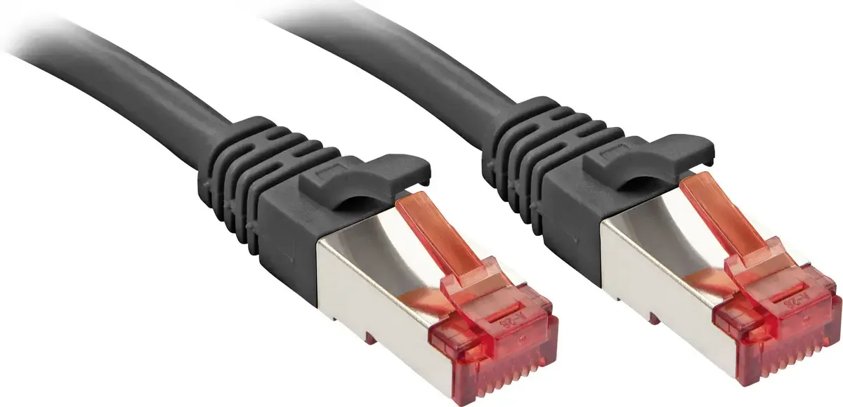 LINDY 47782 RJ45 Netwerkkabel, patchkabel CAT 6 S/FTP 7.50 m Snagless 1 stuk(s) van Lindy in Zwart – productfoto