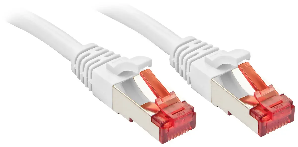 LINDY 47793 RJ45 Netwerkkabel, patchkabel CAT 6 S/FTP 1.50 m 1 stuk(s) van Lindy in Wit – productfoto
