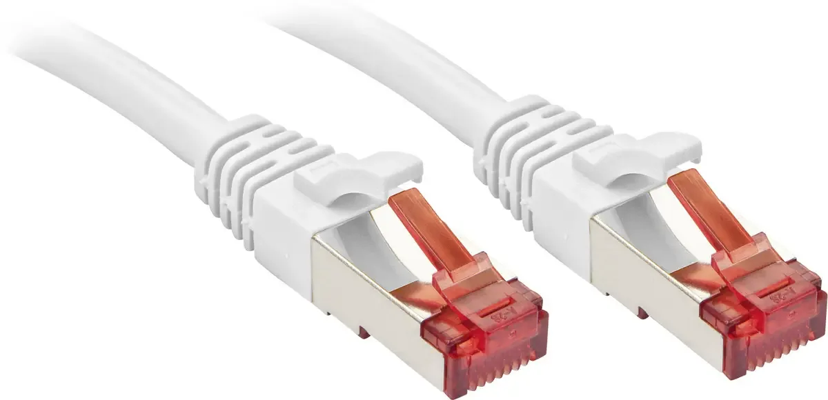 LINDY 47801 RJ45 Câble réseau, câble patch CAT 6 S/FTP 30.00 m blanc avec cliquet dencastrement 1 pc(s) de Lindy en Blanc – photo produit