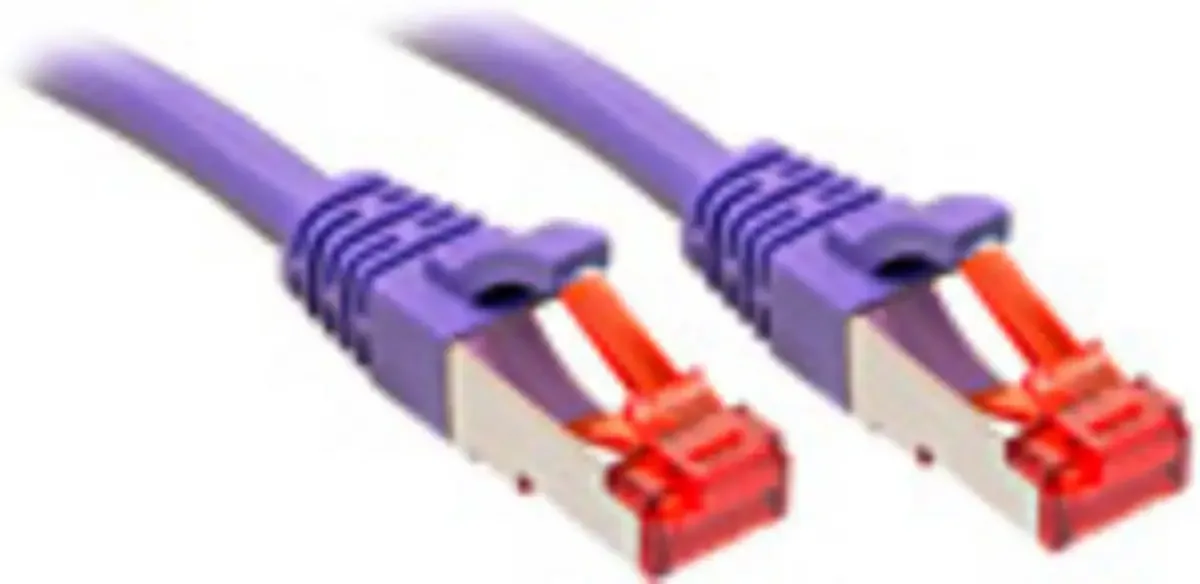 LINDY 47827 RJ45 Netwerkkabel, patchkabel CAT 6 S/FTP 7.50 m Afgeschermd 1 stuk(s) van Lindy in Paars – productfoto