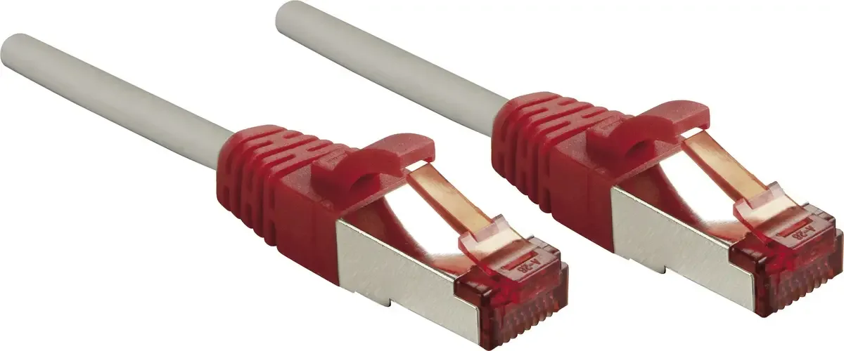 LINDY 47838 RJ45 Netwerkkabel, patchkabel CAT 6 S/FTP 2.00 m Snagless 1 stuk(s) van Lindy in Grijs – productfoto