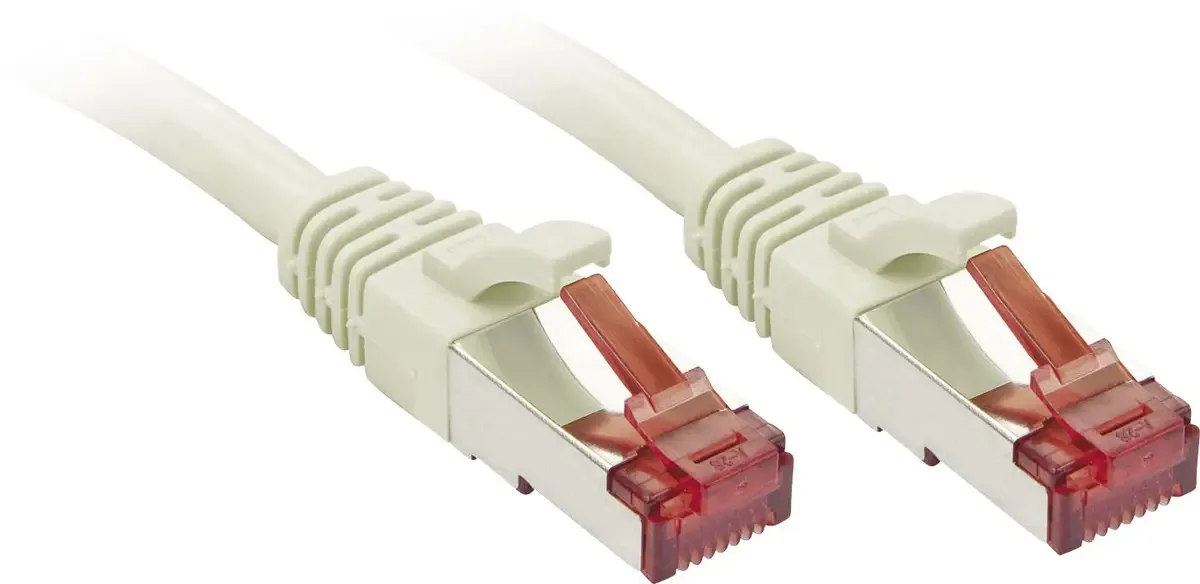LINDY 47853 RJ45 Netwerkkabel, patchkabel CAT 6 S/FTP 3.00 m Snagless 50 stuk(s) van Lindy in Grijs – productfoto