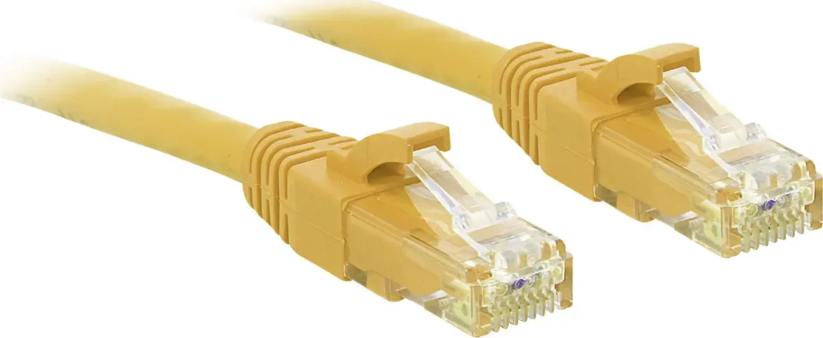 U/utp Cat6 Netværkskabel 2 M fra Lindy i Gul – produktbillede