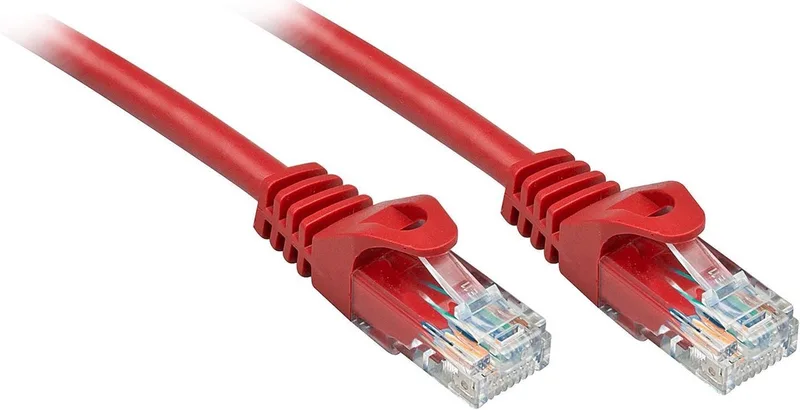 LINDY 48185 RJ45 Netwerkkabel, patchkabel CAT 6 U/UTP 5.00 m 1 stuk(s) från Lindy i Röd – produktbild