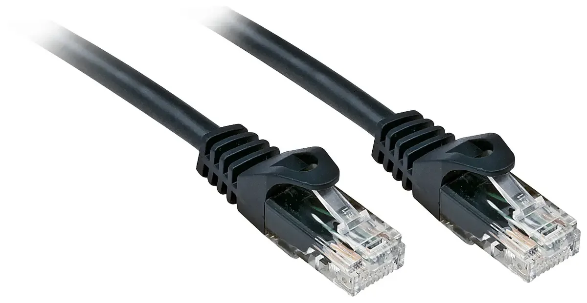 LINDY 48194 RJ45 Netwerkkabel, patchkabel CAT 6 U/UTP 3.00 m 1 stuk(s) van Lindy in Zwart – productfoto