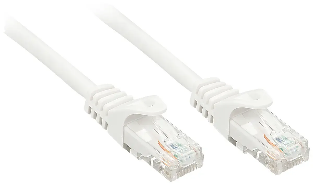 LINDY 48206 RJ45 Netwerkkabel, patchkabel CAT 6 U/UTP 7.50 m Vergulde steekcontacten 1 stuk(s) van Lindy in Wit – productfoto