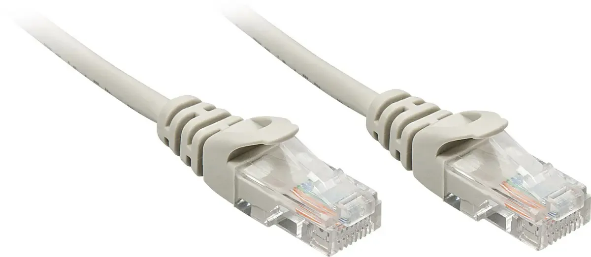 LINDY 48362 RJ45 Netwerkkabel, patchkabel CAT 5e U/UTP 1.00 m Verdraaid 1 stuk(s) van Lindy in Grijs – productfoto