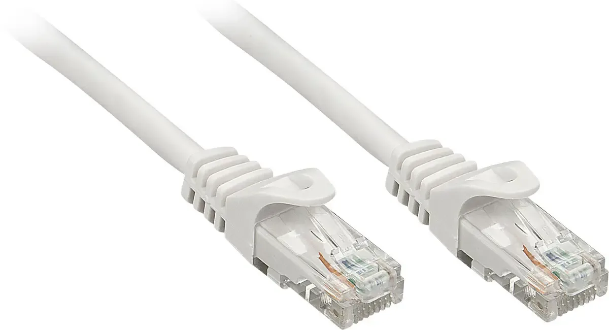 LINDY 48409 RJ45 Netwerkkabel, patchkabel CAT 5e U/UTP 5.00 m Met anti-kniktule 50 stuk(s) de Lindy en Gris – photo produit