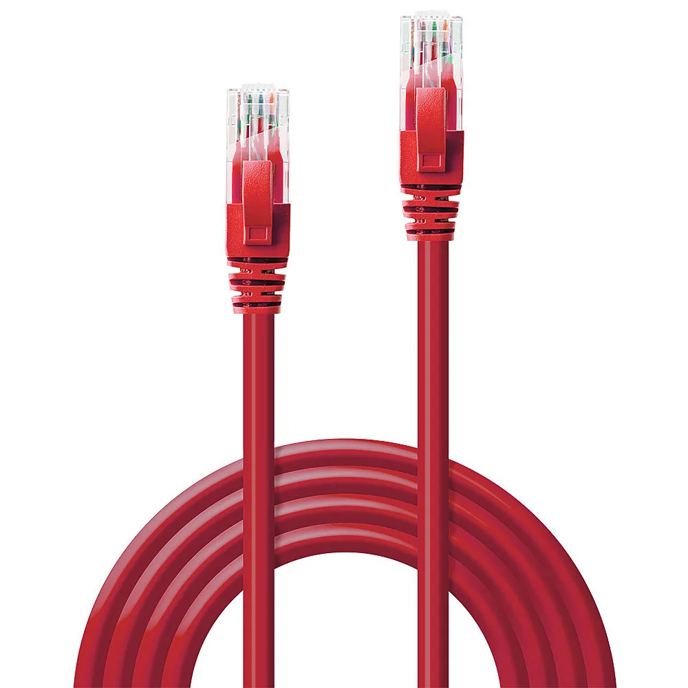 Patchkabel Cat6 U/UTP rot 1.00m van Lindy – productfoto