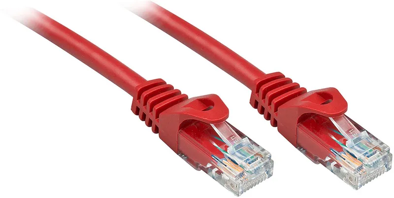 RJ-45/RJ-45 Cat6 1m netwerkkabel U/UTP (UTP) från Lindy i Röd – produktbild