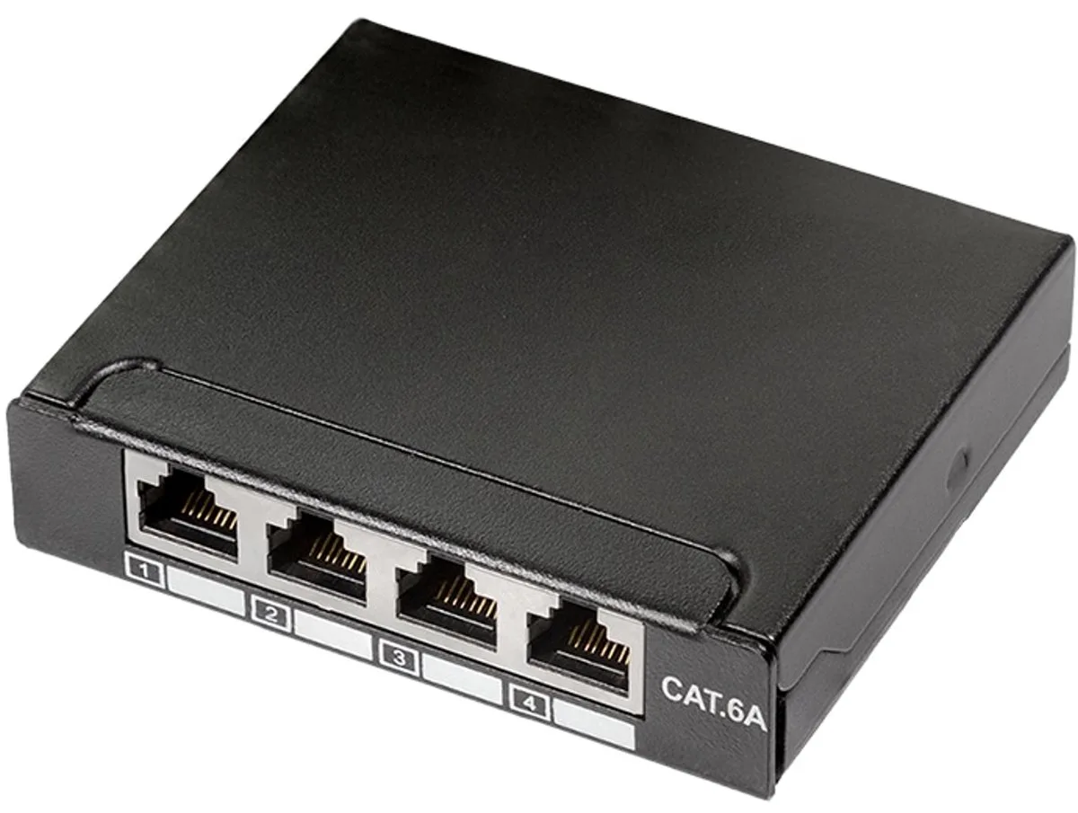CAT.6A Mini verdeler NP0088 4-poorts de LogiLink en Noir – photo produit
