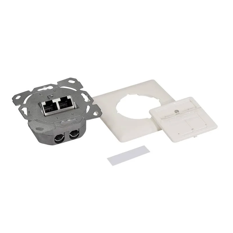 Cat.6A Netzwerkdose UP2x RJ45 geschirmt,reinweiß de LogiLink – photo produit
