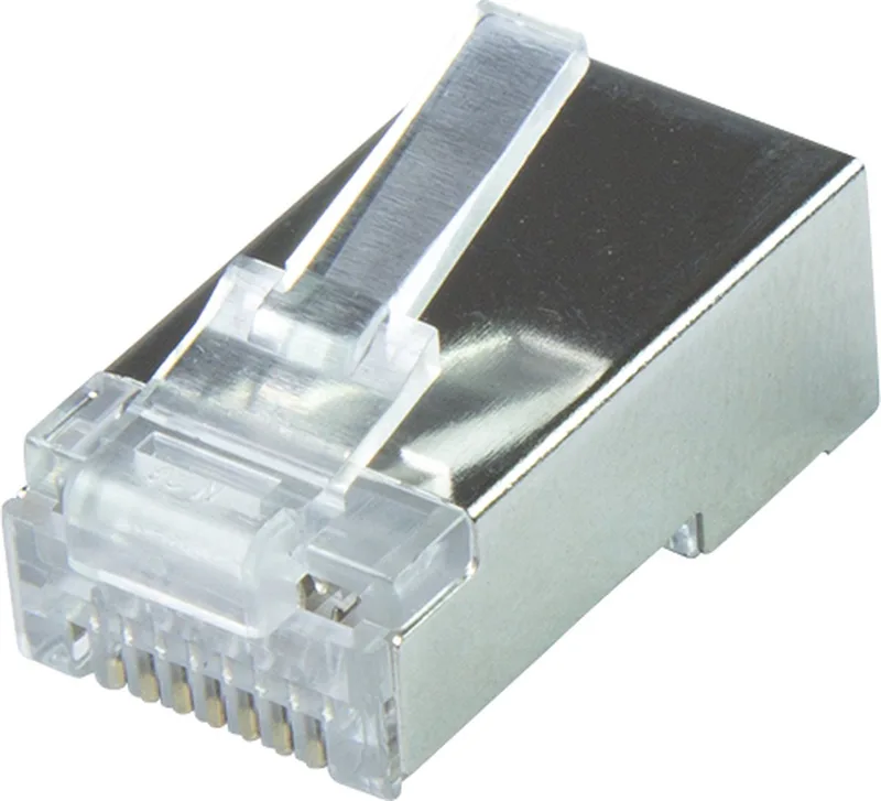 CAT6a modulair plug RJ45 - STP 50 stuks - Kabelverbinder - Kabel Connector från LogiLink i Silver – produktbild