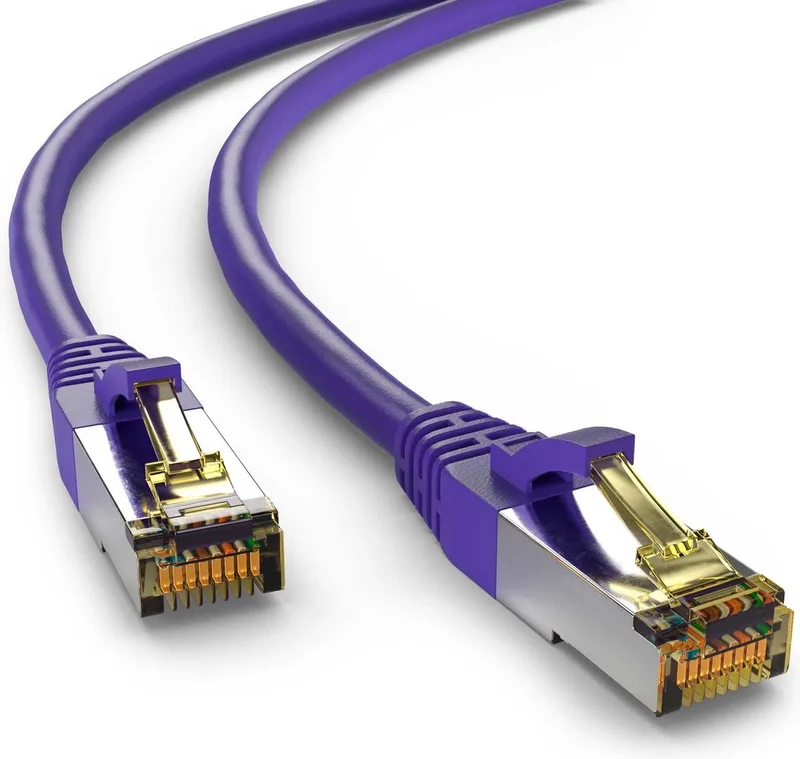 Cat6a S/FTP PIMF LSZH 0.5 meter - Netwerkkabel - Computerkabel - Kabel från LogiLink i Lila – produktbild