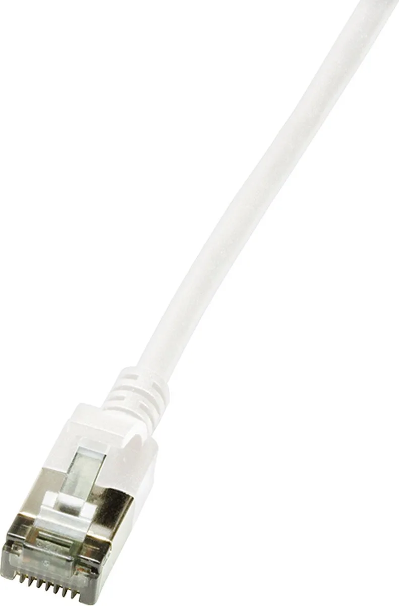 CAT6a U/FTP Ultraflex, 100% koper, 0.5M - Netwerkkabel - Computerkabel - Kabel från LogiLink i Vit – produktbild