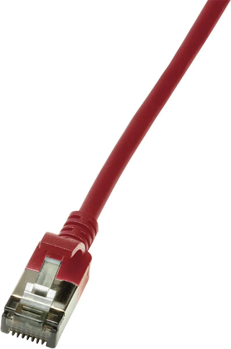 CAT6a U/FTP Ultraflex, 100% koper, 2M - Netwerkkabel - Computerkabel - Kabel van LogiLink in Rood – productfoto