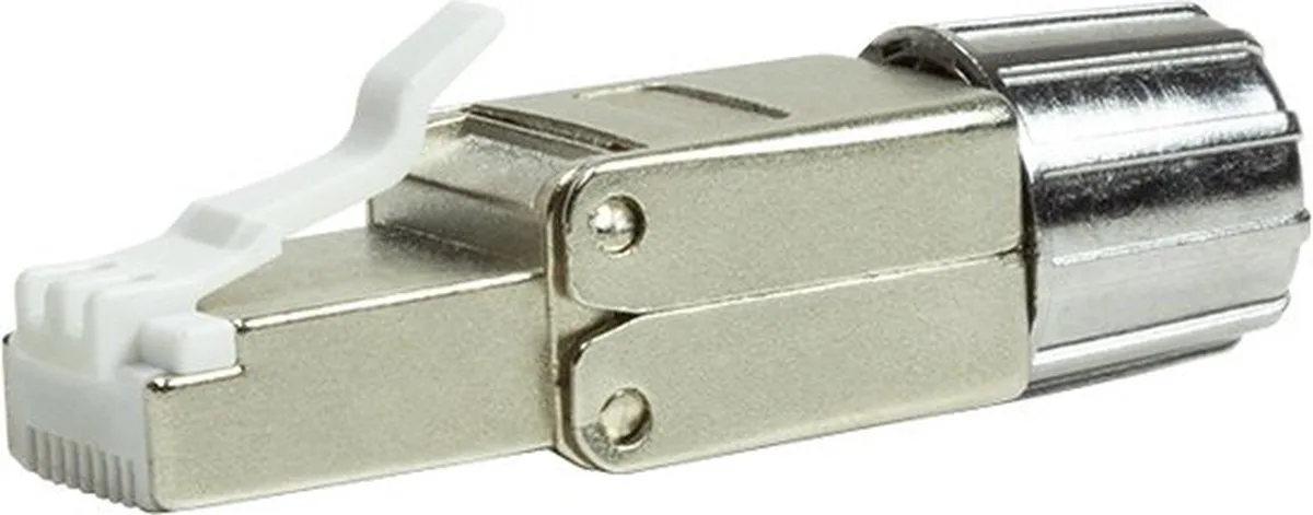 CAT8.1 Toolless Connector RJ45 - STP voor soepele en stugge kabel - Kabelverbinder - Kabel Connector fra LogiLink i Grå – produktbillede
