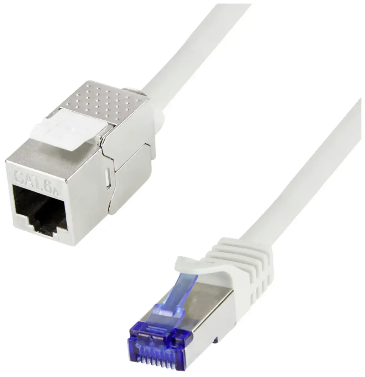 CC5102S RJ45 Câble réseau, câble patch CAT 6a S/FTP 15 m gris avec cliquet dencastrement 1 pc(s) de LogiLink en Gris – photo produit