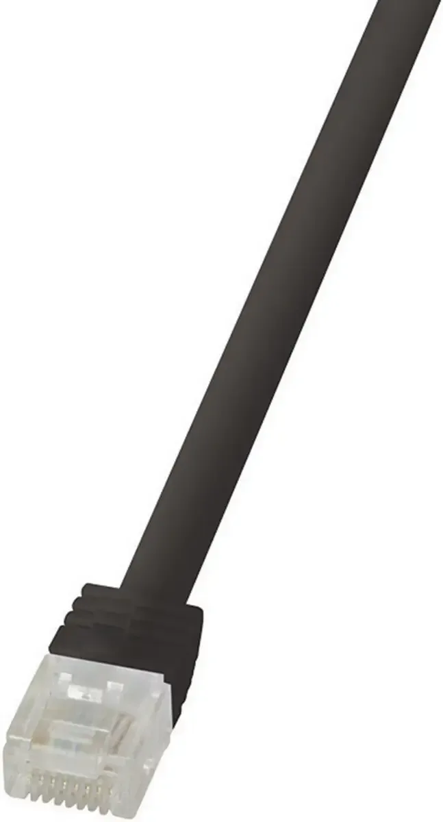 CF2013U RJ45 Netwerkkabel, patchkabel CAT 6 U/UTP 0.25 m Zeer flexibel 1 stuk(s) från LogiLink i Svart – produktbild