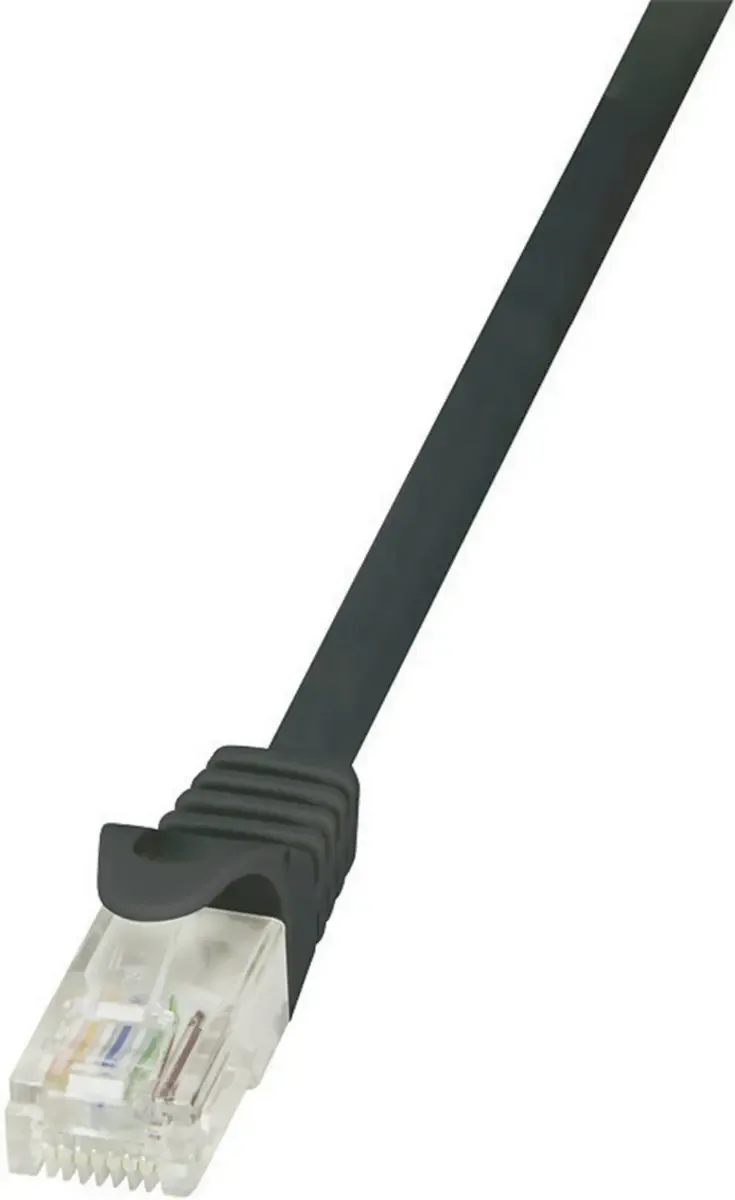 CP1083U RJ45 Netwerkkabel, patchkabel CAT 5e U/UTP 7.50 m Snagless 1 stuk(s) van LogiLink in Zwart – productfoto