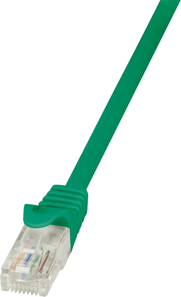 CP2015U RJ45 Netwerkkabel, patchkabel CAT 6 U/UTP 25.00 cm Snagless 1 stuk(s) by LogiLink in Green – product photo